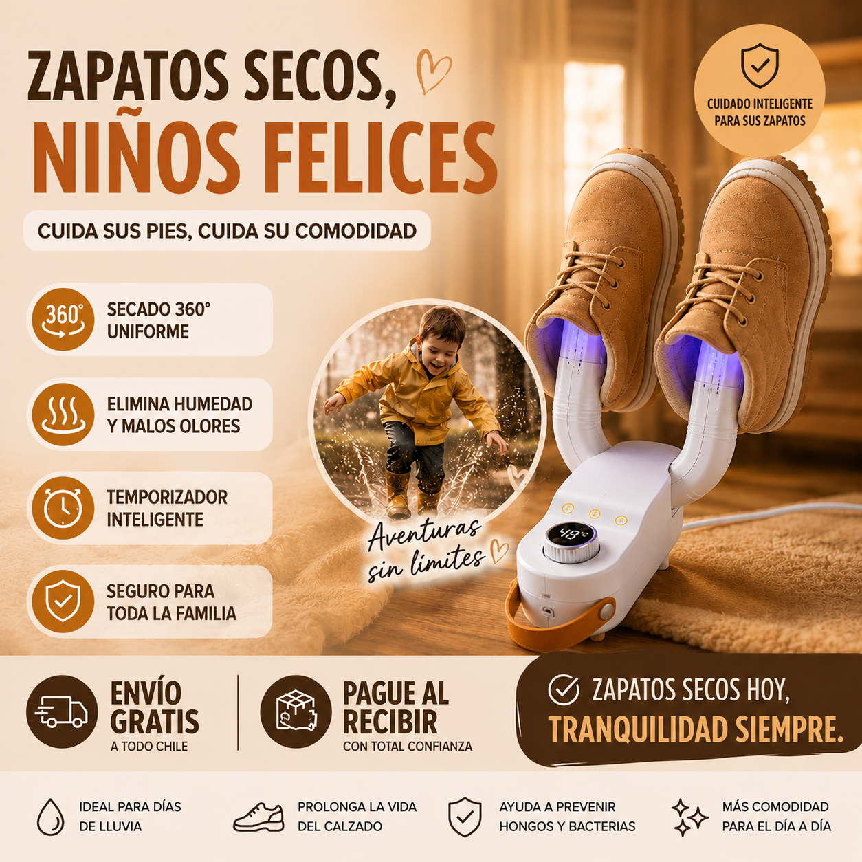 Secador Inteligente de Calzado 360°