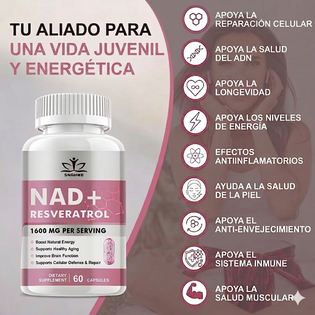 NAD + Resveratrol 60 Cápsulas