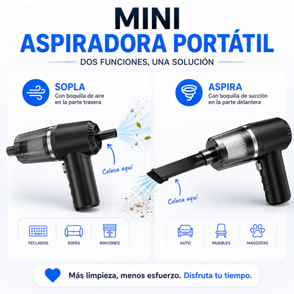 Mini Aspiradora Portátil Recargable
