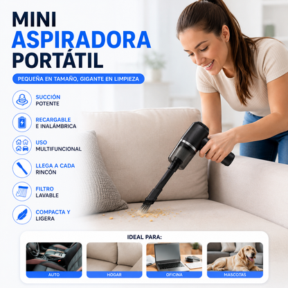 Mini Aspiradora Portátil Recargable