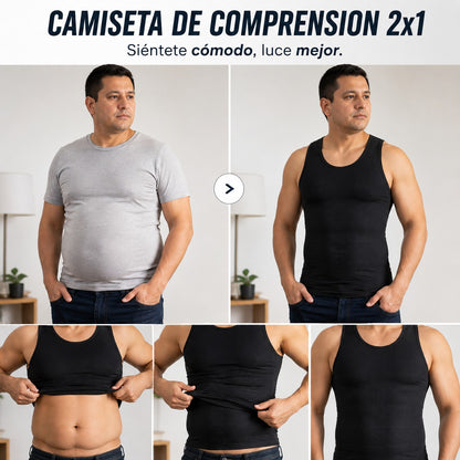 FitControl™ Camiseta de Compresión para Hombre - 2x1