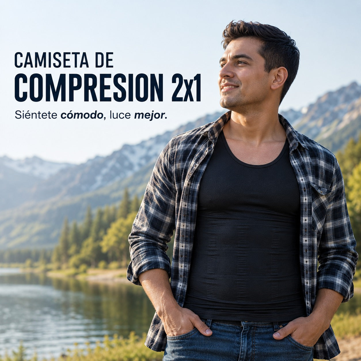 FitControl™ Camiseta de Compresión para Hombre - 2x1