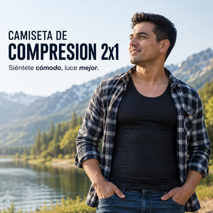 FitControl™ Camiseta de Compresión para Hombre - 2x1